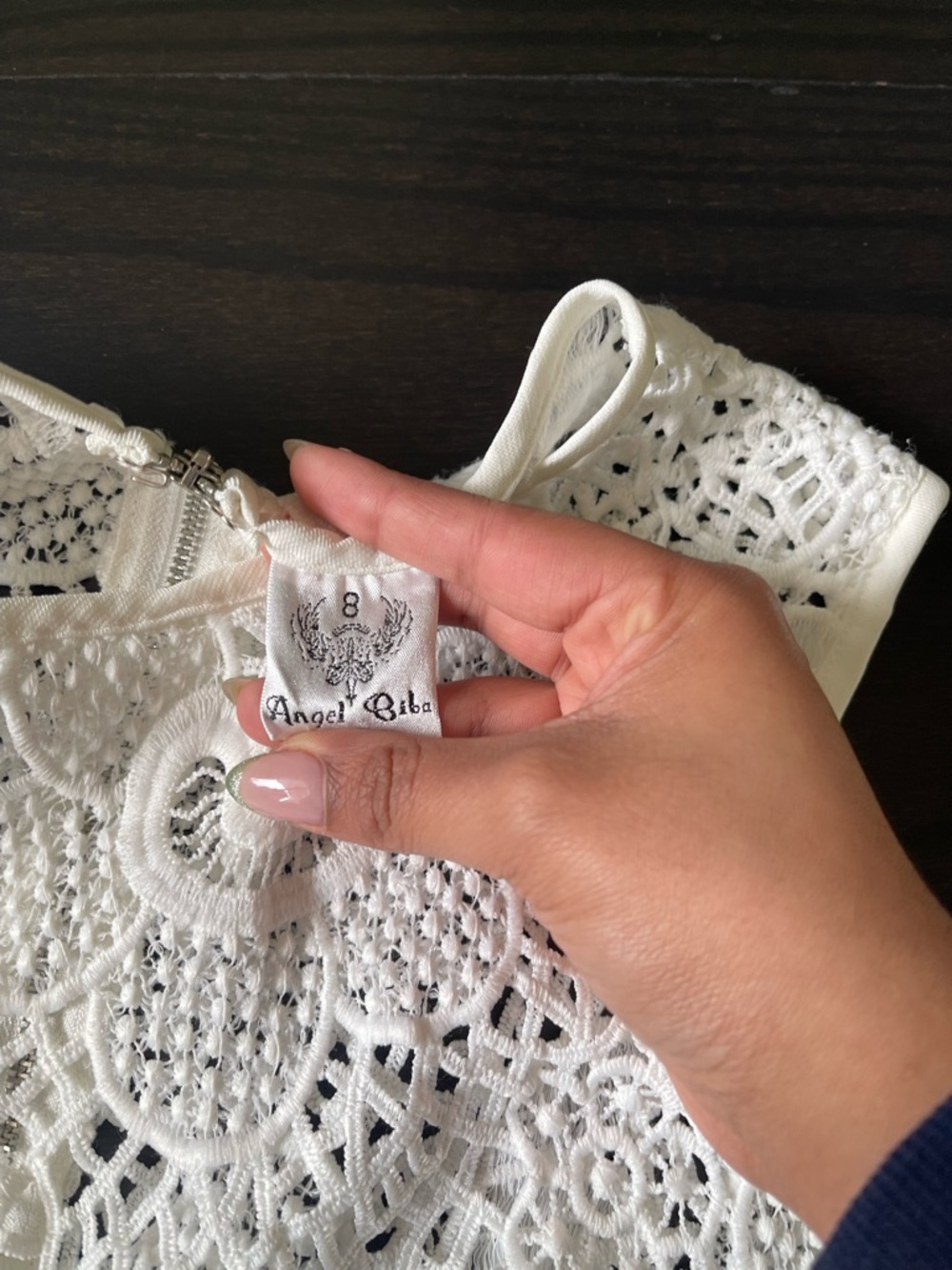 Angel Biba White Crochet Lace Romper - Picture 3 of 3